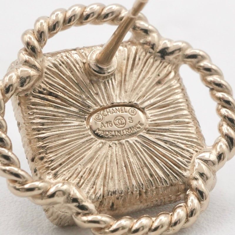 Chanel Earrings Gold Silver Coco Mark — view 6