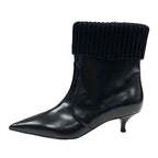 Christian Dior Boots Short Shoes Leather Knit Black — view 3