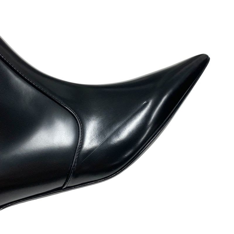 Christian Dior Boots Short Shoes Leather Knit Black — view 9