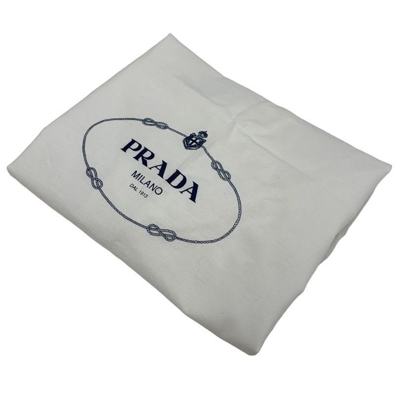 Prada Hat Soft Padded Nappa Leather Triangle Bucket Black — view 7