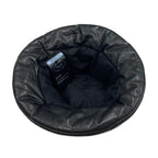 Prada Hat Soft Padded Nappa Leather Triangle Bucket Black — view 3