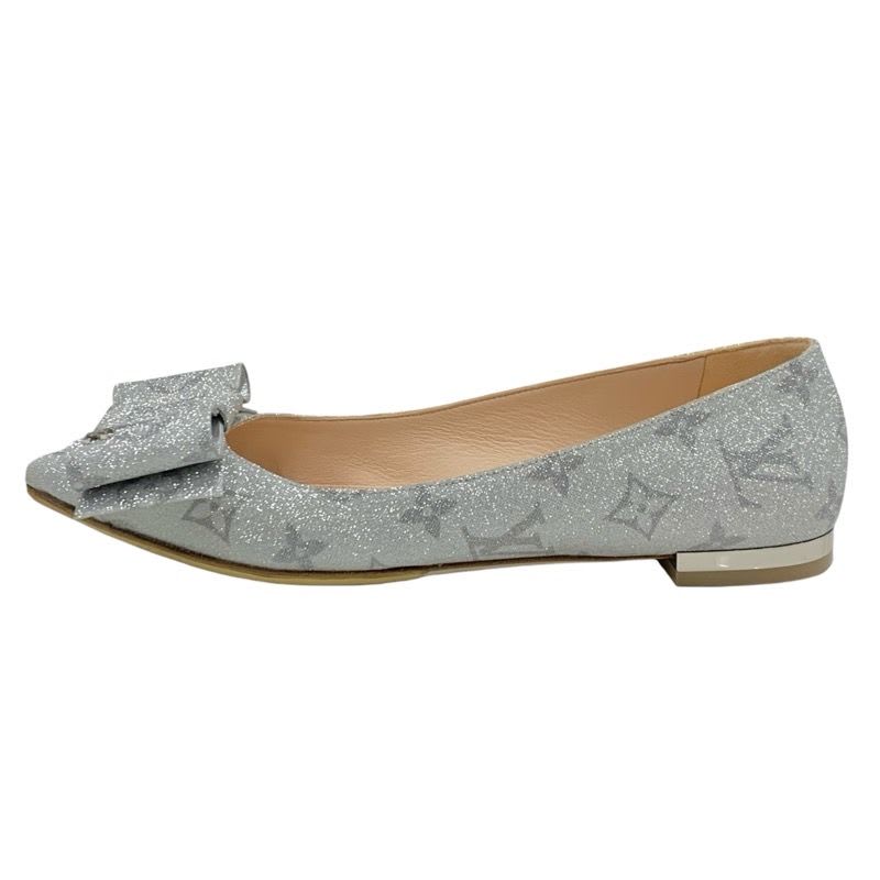 Louis Vuitton Blossom Line Flat Shoes Ballet Ballerina Monogram Ribbon — view 3