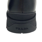 Prada Boots Short Middle Shoes Lace Up Leather Fabric Black — view 9