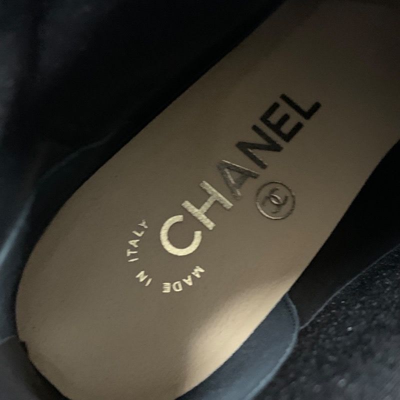 Chanel Boots Short Shoes Coco Mark Logo Nubuck Brown — view 6