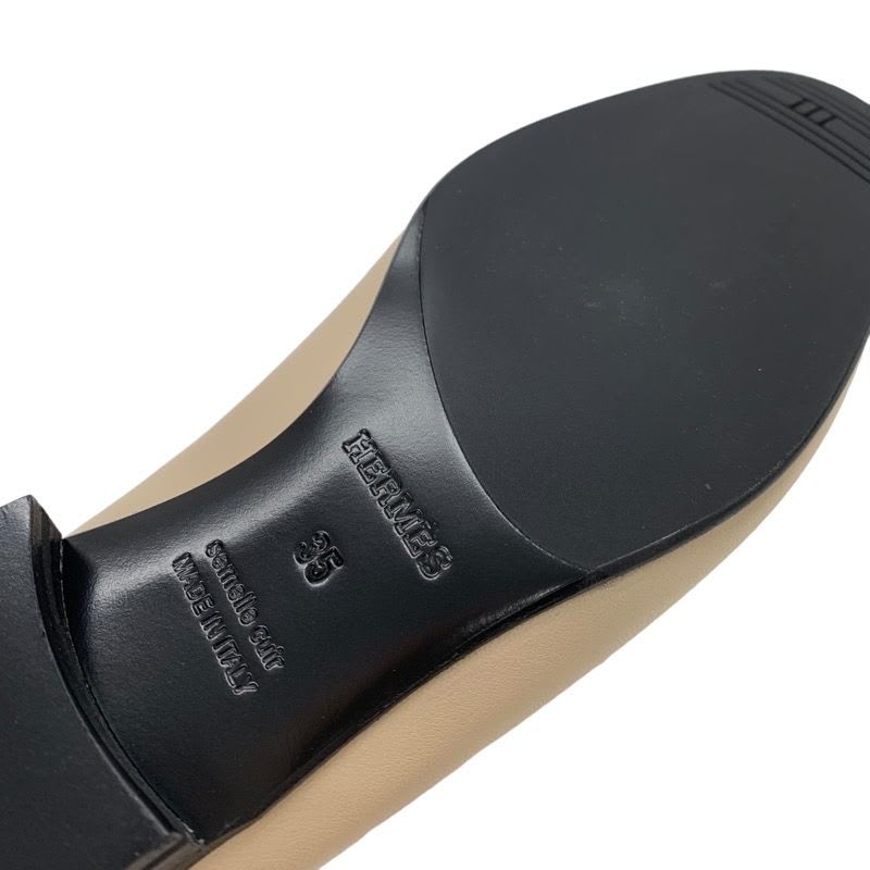 Hermes Royal Loafer Leather Shoes Moccasins Flat Hhardware — view 9
