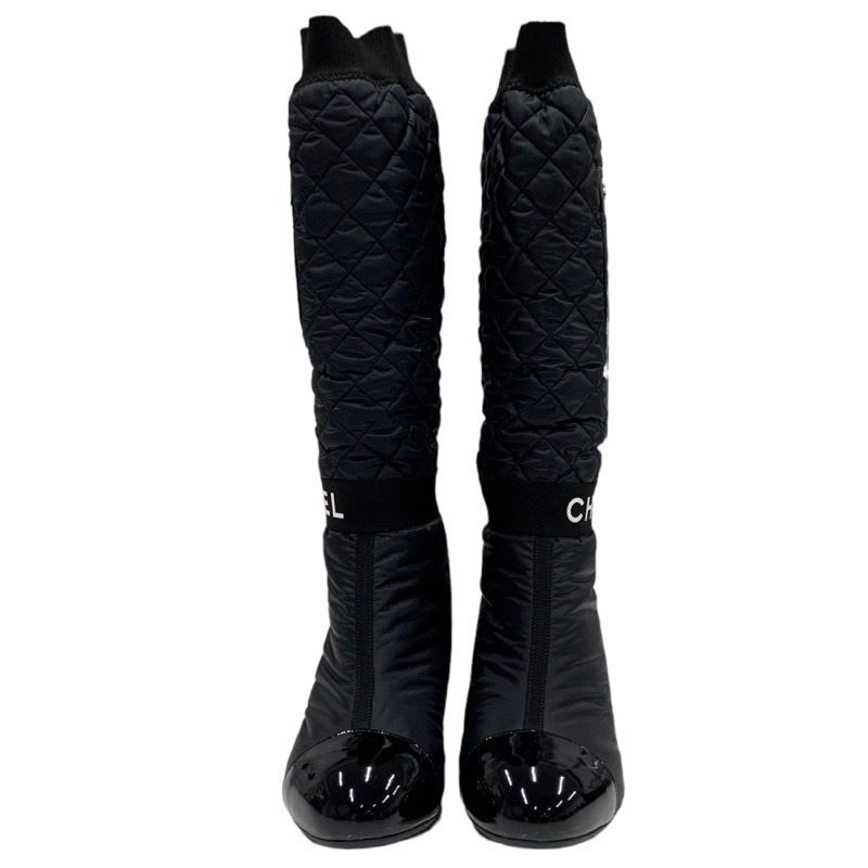 Chanel Boots Long Short 2-Way Coco Mark Logo Quilted Pocket — view 2