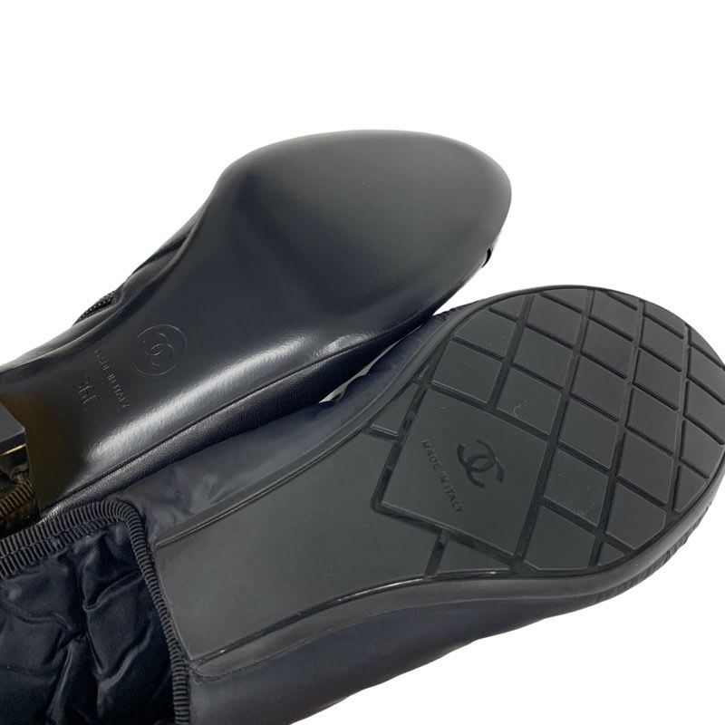 Chanel Boots Long Short 2-Way Coco Mark Logo Quilted Pocket — view 9