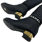 Chanel Boots Long Short 2-Way Coco Mark Logo Quilted Pocket — view 5