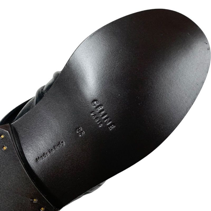 Celine Loafers Leather Shoes Black — view 8