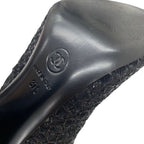 Chanel Boots Short Shoes Fabric Patent Black Coco Mark Pearl — view 8