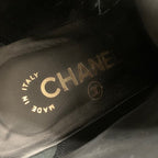 Chanel Boots Short Shoes Fabric Patent Black Coco Mark Pearl — view 7