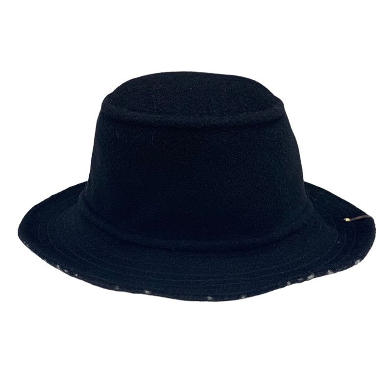 Louis Vuitton Bob Carey On Monogram Hat Wool Black White Bucket Reversible — view 7