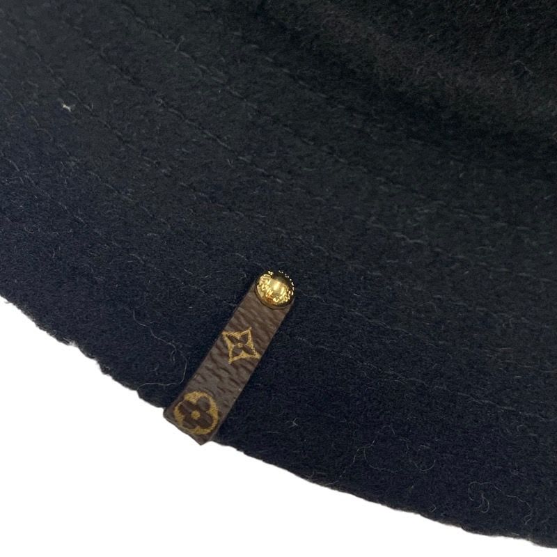 Louis Vuitton Bob Carey On Monogram Hat Wool Black White Bucket Reversible — view 9