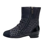 Chanel Boots Short Shoes Leather Black Coco Mark Chain Quilted — view 3