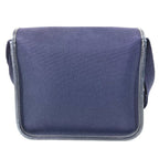 Hermes Shoulder Bag Buenaventura PM Leather Canvas Navy