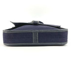 Hermes Shoulder Bag Buenaventura PM Leather Canvas Navy