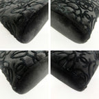 Chanel 25 A Camellia Clutch Shoulder Bag CC Logo Velvet Gold Hardware — view 4