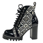 Louis Vuitton Star Trail Line Boots Short Shoes Leather Canvas Black — view 3