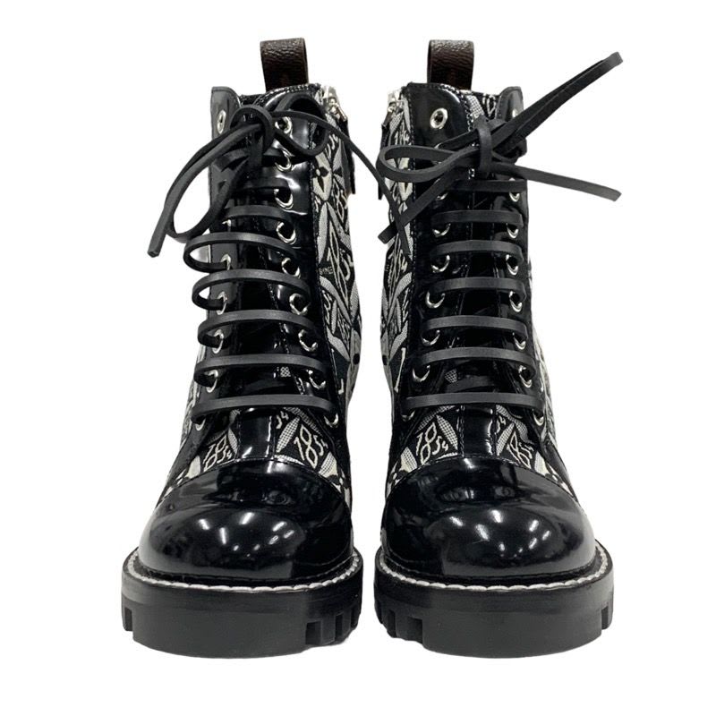 Louis Vuitton Star Trail Line Boots Short Shoes Leather Canvas Black — view 2