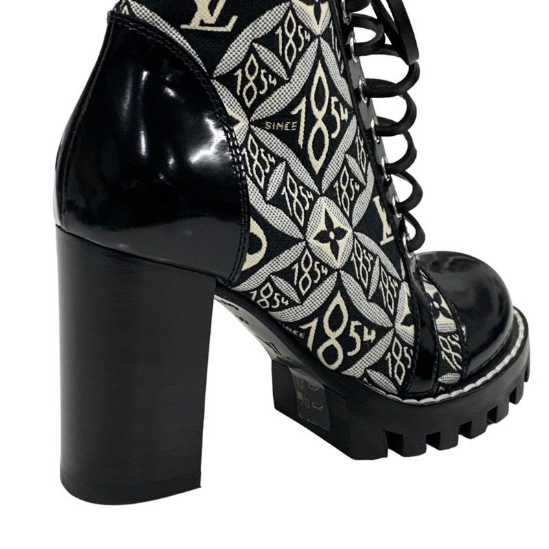 Louis Vuitton Star Trail Line Boots Short Shoes Leather Canvas Black — view 9