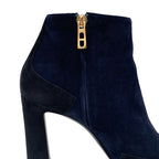 Hermes Boots Short Shoes Suede Navy Black Bicolor — view 9