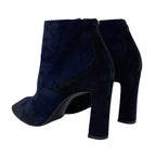 Hermes Boots Short Shoes Suede Navy Black Bicolor — view 4