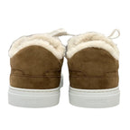 Hermes Day Sneakers Shoes Suede Shearling Brown Kelly Buckle — view 4