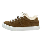 Hermes Day Sneakers Shoes Suede Shearling Brown Kelly Buckle — view 3