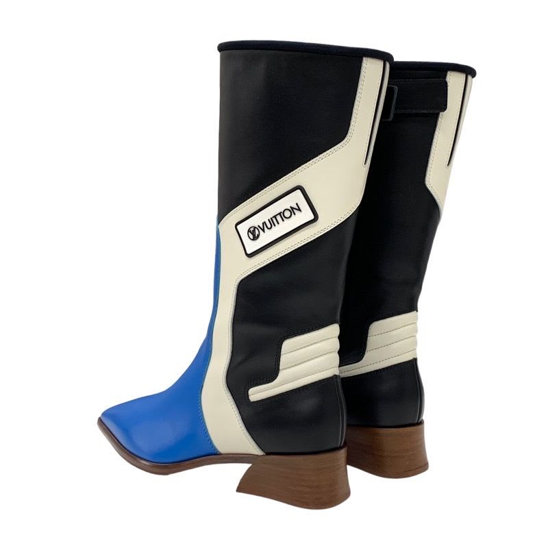 Louis Vuitton Boots Long Flags Line Logo Leather Multicolor — view 4
