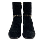 Chanel Boots Short Shoes Chain Coco Mark Suede Black — view 2