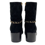 Chanel Boots Short Shoes Chain Coco Mark Suede Black — view 5