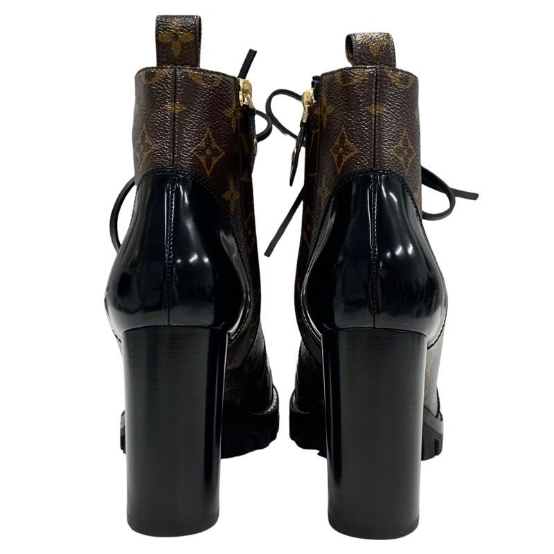 Louis Vuitton Star Trail Monogram Boots Short Ankle Lace Up Leather — view 5