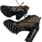 Louis Vuitton Star Trail Monogram Boots Short Ankle Lace Up Leather — view 6