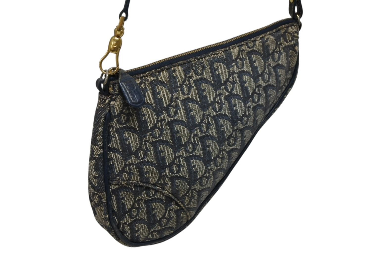 Dior Saddle Pouch MC Navy Trotter Pattern Galliano — view 4