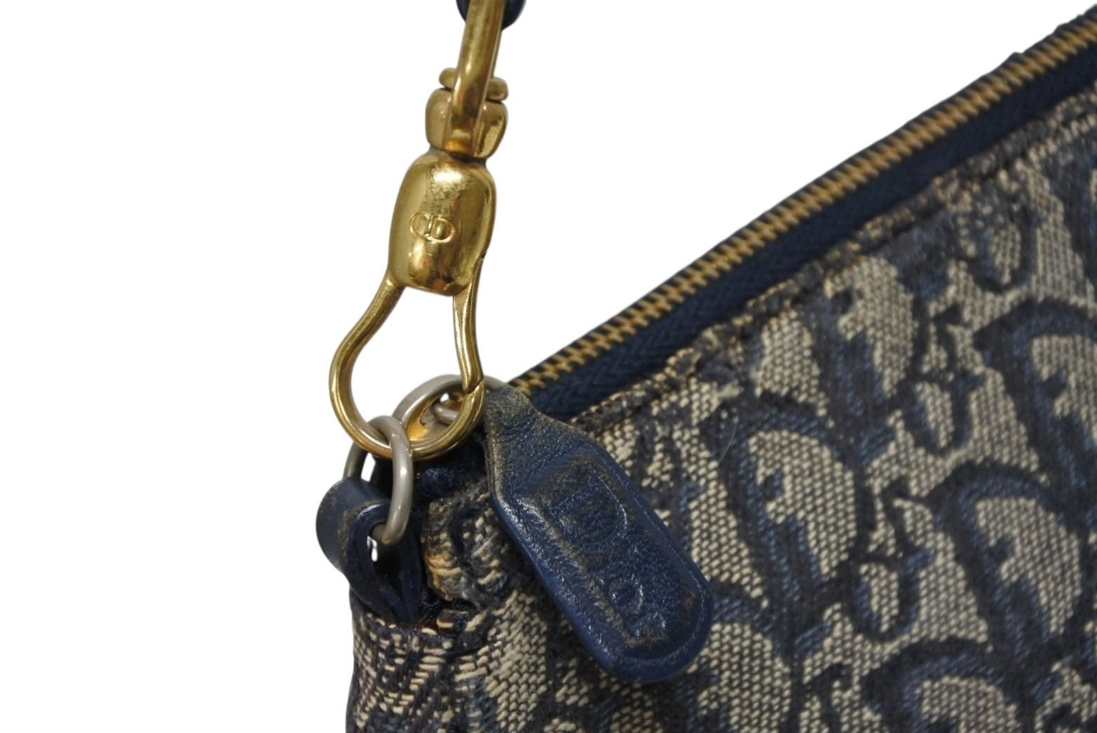 Dior Saddle Pouch MC Navy Trotter Pattern Galliano — view 5