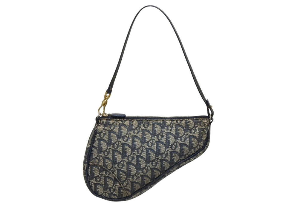 Dior Saddle Pouch MC Navy Trotter Pattern Galliano