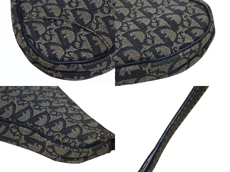 Dior Saddle Pouch MC Navy Trotter Pattern Galliano — view 7
