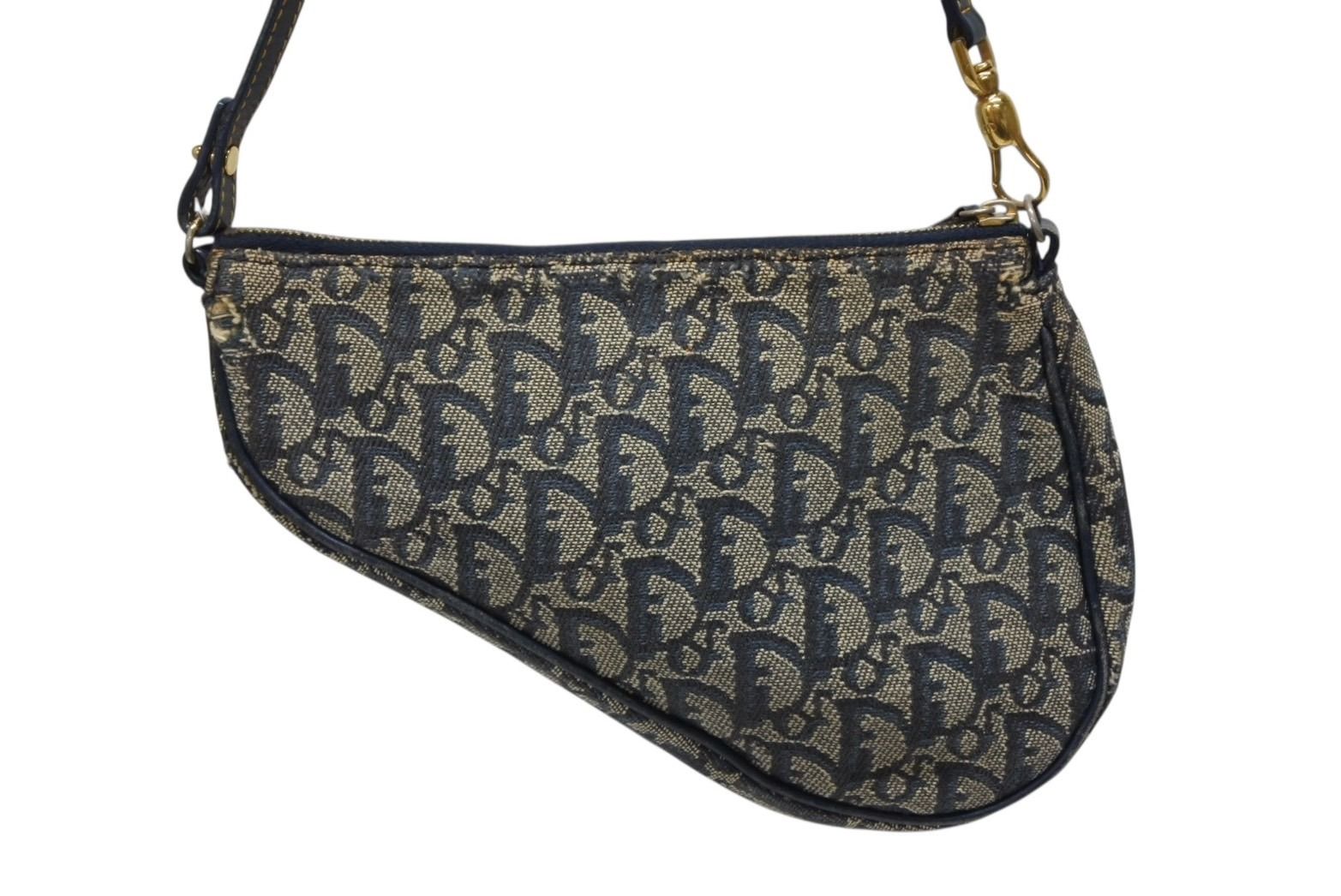 Dior Saddle Pouch MC Navy Trotter Pattern Galliano — view 3