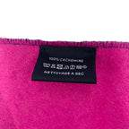 Hermes Muffler Shawl Cashmere Purple Navy Scarf — view 6