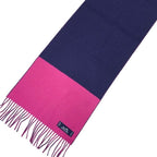 Hermes Muffler Shawl Cashmere Purple Navy Scarf — view 3