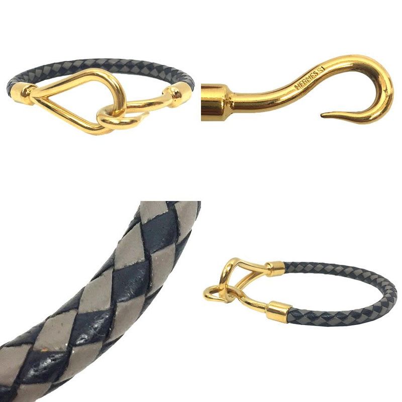 Hermes Jumbo Bracelet Braided Leather — view 4