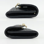 Dior My Violet Wallet Lambskin Black Gold Hardware Long — view 3