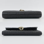 Dior My Violet Wallet Lambskin Black Gold Hardware Long — view 4