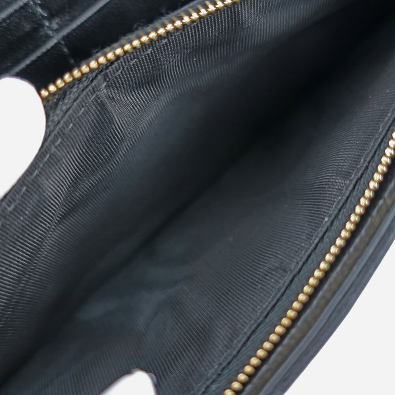 Dior My Violet Wallet Lambskin Black Gold Hardware Long — view 9