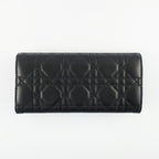 Dior My Violet Wallet Lambskin Black Gold Hardware Long — view 2