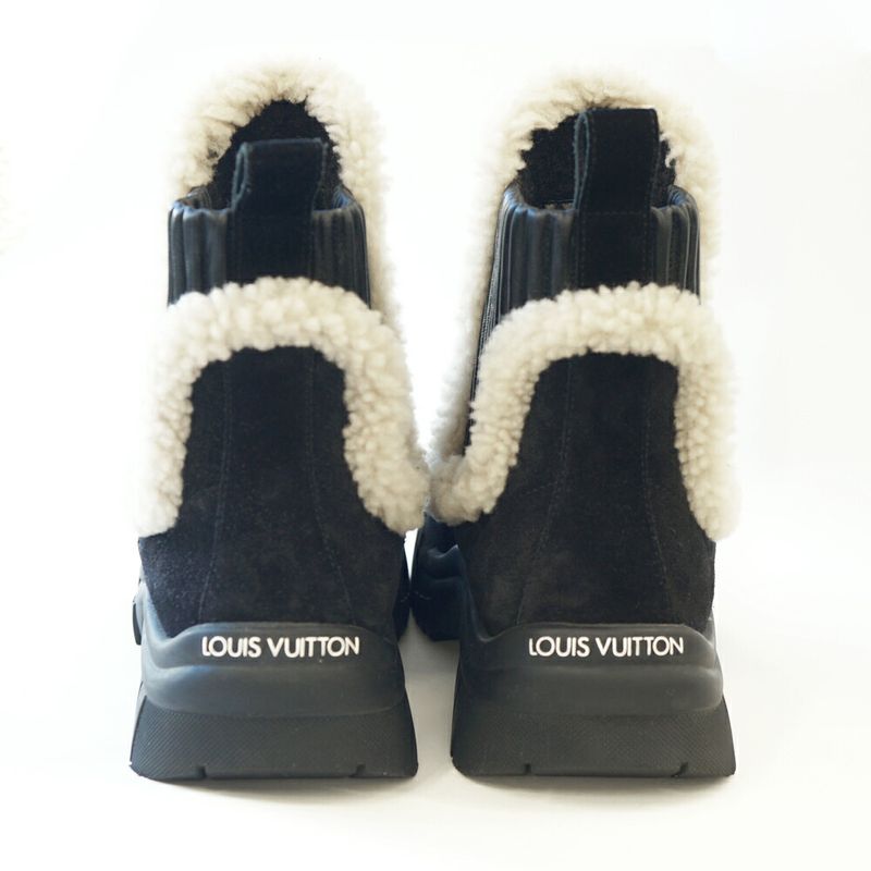 Louis Vuitton Ma0273 Ruby Ankle Boots Mouton Shoes 38 Size 24.5 — view 3