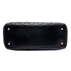 Chanel Quilted CC Logo Chainto Bag Lambskin Black Gold — view 8