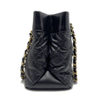 Chanel Quilted CC Logo Chainto Bag Lambskin Black Gold — view 5