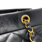 Chanel Quilted CC Logo Chainto Bag Lambskin Black Gold — view 7