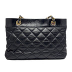 Chanel Quilted CC Logo Chainto Bag Lambskin Black Gold — view 3